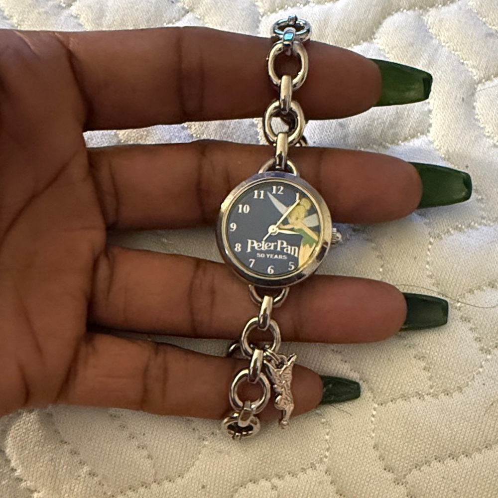 Disney Peter Pan Silver Charm Watch